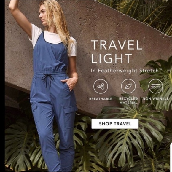 Athleta Unbound Jumpsuit Blue jogger medium - Picture 16 of 16